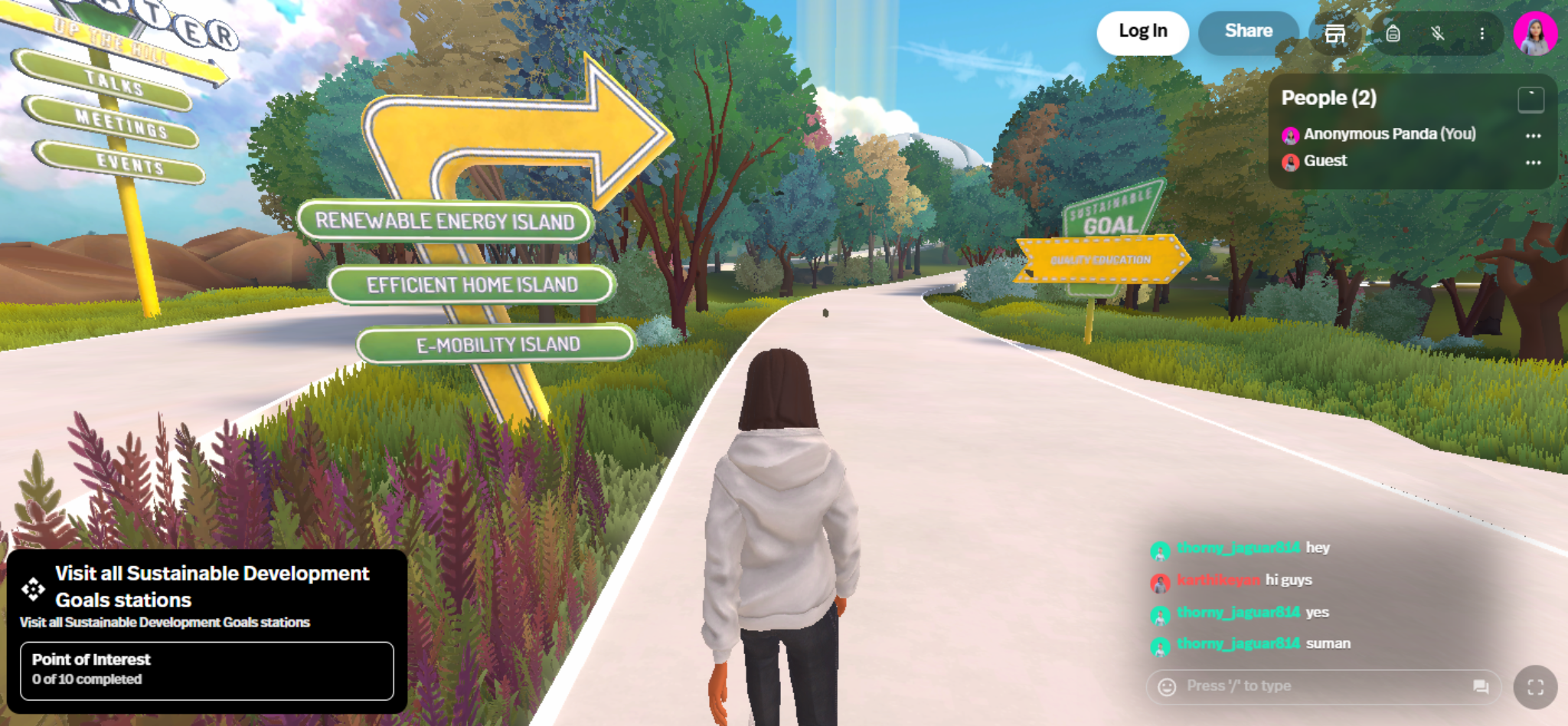 Metaverso educativo interactivo