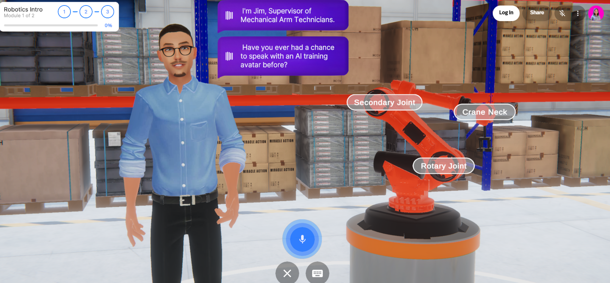 Realidad virtual con instructor IA